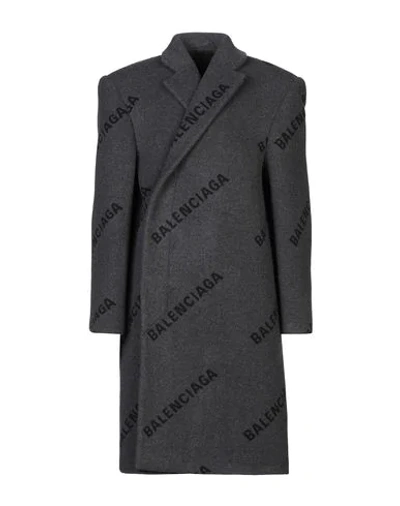 Shop Balenciaga Coat In Lead