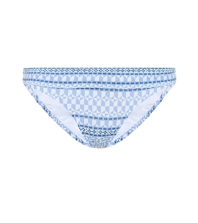 Shop Heidi Klein Malta Printed Bikini Bottoms In Blue