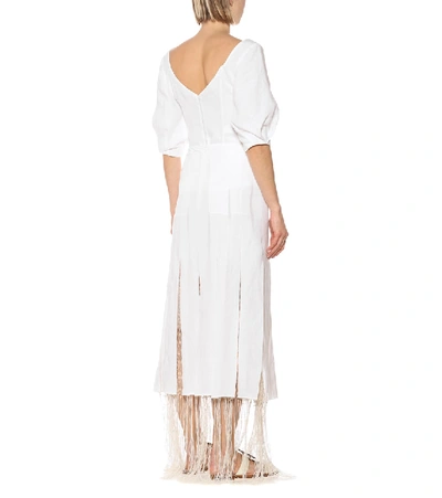 Shop Gabriela Hearst Harmonia Linen Skirt In White