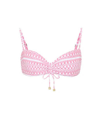 Shop Heidi Klein Buenos Aires Printed Bandeau Bikini Top In Pink