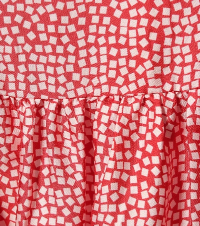 Shop Asceno Ibiza Printed Silk Halterneck Maxi Dress In Red