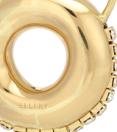 Shop Ellery Infinity Embellished Hoop Earrings In Gold