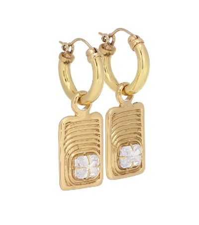 Shop Ellery Horoscope Embellished Earrings In Gold