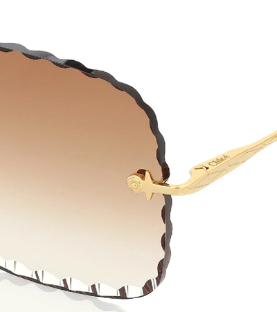 Shop Chloé Rosie Square Sunglasses In Brown