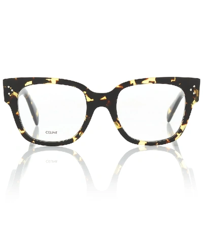 Shop Celine D-frame Glasses In Brown