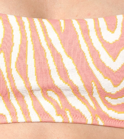 Shop Heidi Klein Cape Town Zebra-print Bikini Top In Pink