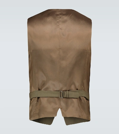 Shop Gucci Formal Wool-blend Waistcoat In Brown