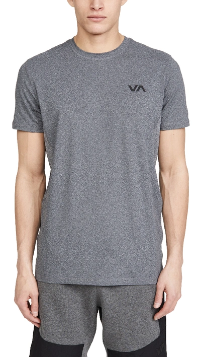 Shop Rvca Sport Va Sport Vent Short Sleeve Tee In Charcoal Heather