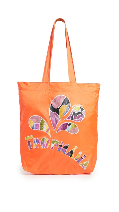 Shop Isabel Marant Tropical Tote Bag In Orange