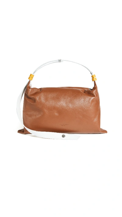 Shop Simon Miller Puffin Shoulder Bag In Tan Multi