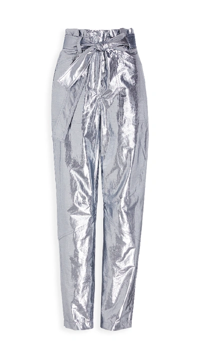 Shop A.l.c Coburn Pants In Silver Indigo