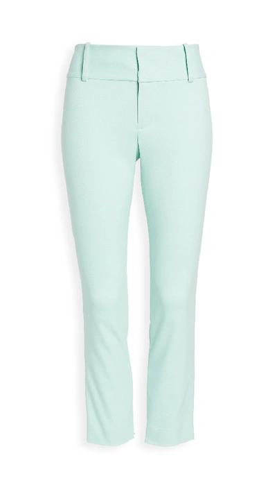 Shop Alice And Olivia Stacey Slim Ankle Pants In Mint