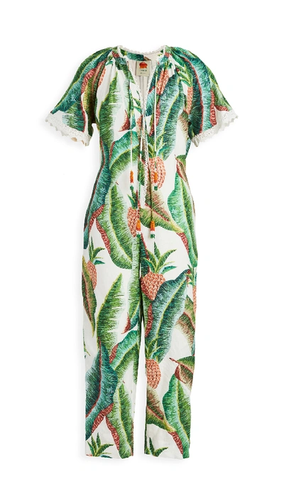 Shop Farm Rio Forest Palm Linen Jumpsuit