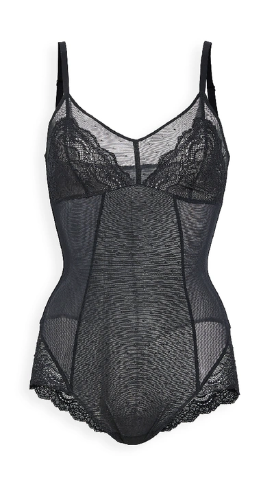 Shop Spanx Spotlight On Lace Bodysuit In Very Black