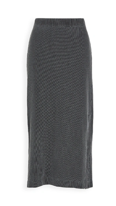 Shop Wilt Long Slit Skirt In Black