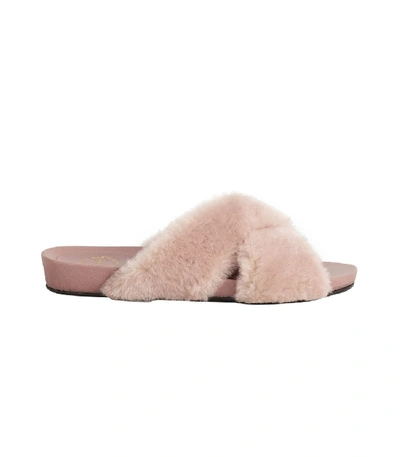 Shop Atp Atelier Doris Pink Fur Sandal