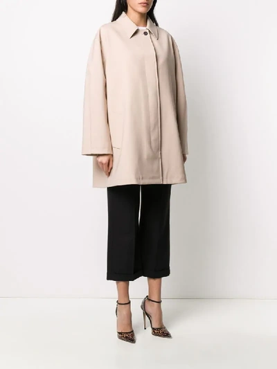 Shop Tom Ford Oversized Car Coat In Neutrals