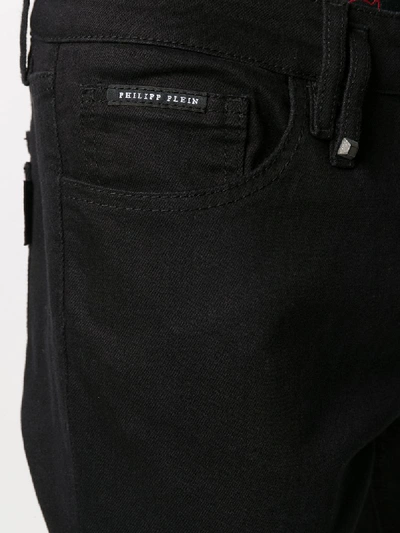 Shop Philipp Plein Slim-fit Logo Jeans In Black