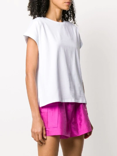 Shop Snobby Sheep Turn-up Cuff T-shirt In White