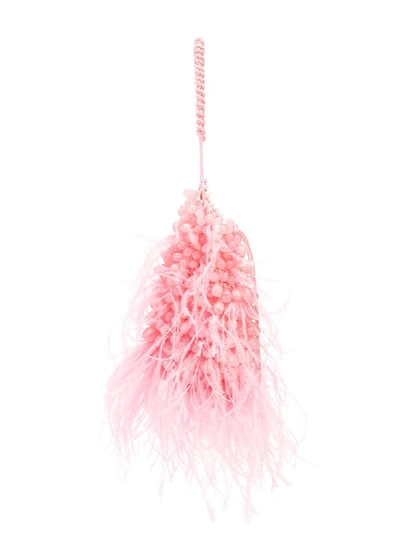 Shop Cult Gaia Dory Feathered Mini Bag In Pink