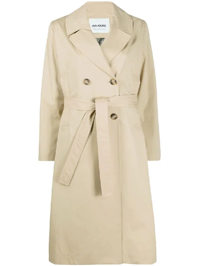 Shop Ava Adore Double Breasted Trench Coat In Neutrals
