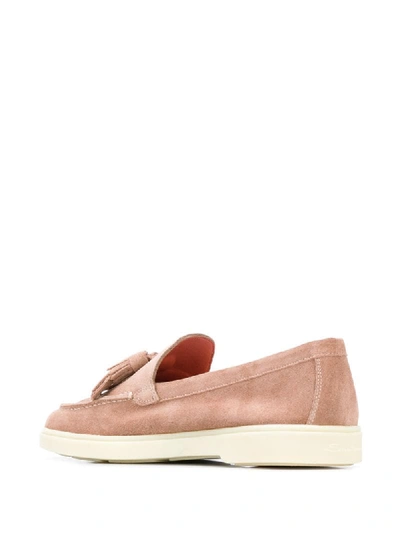 Shop Santoni Tassel-detail Loafers In Pink
