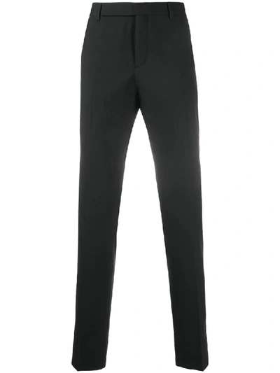 Shop Saint Laurent Mid-rise Tailored Trousers In Black