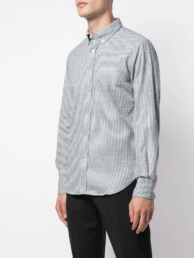 Shop Officine Generale Antime Check Print Flannel Shirt In Grey