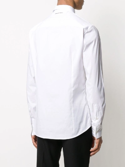 Shop Philipp Plein Skull-embroidered Shirt In White