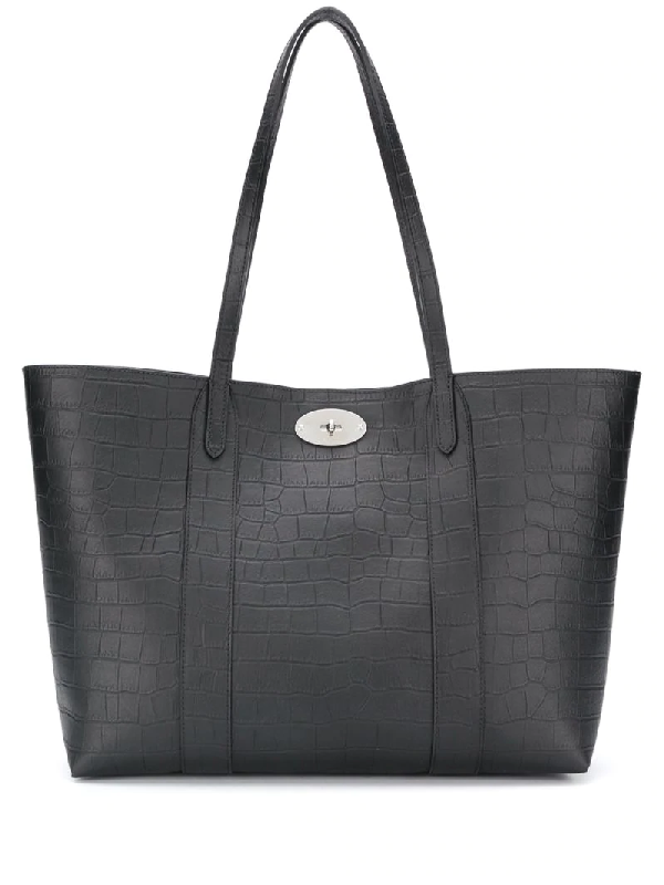 croc embossed tote