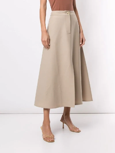 Shop Anna Quan Marianne A-line Skirt In Brown