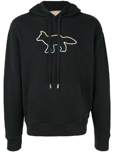 Maison kitsune rainbow fox hoodie sale