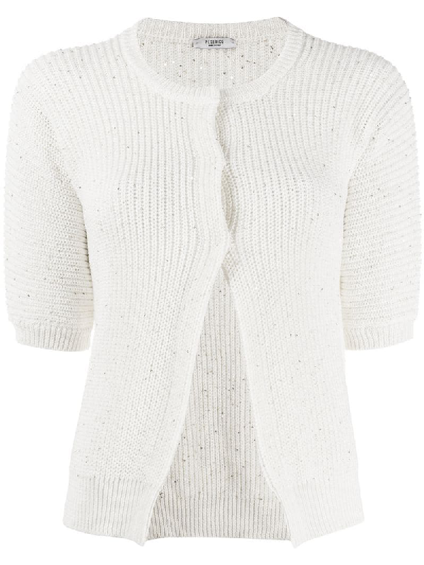 white sequin cardigan