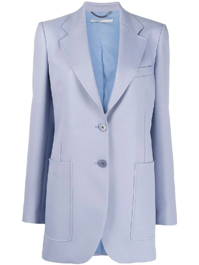 Shop Stella Mccartney Lightweight Fitted Blazer In Blue