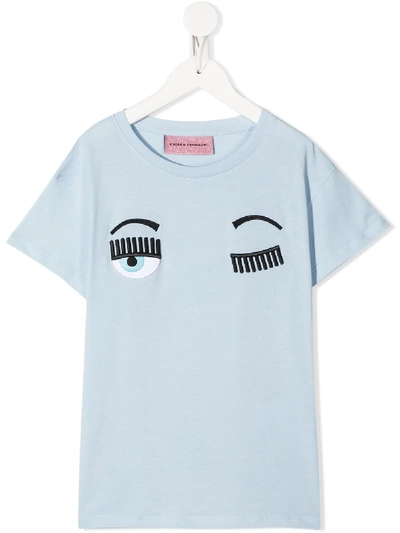 Shop Chiara Ferragni Flirting T-shirt In Blue