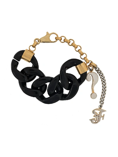 Pre-owned Gianfranco Ferre 2000s Chain-link Bracelet In Black