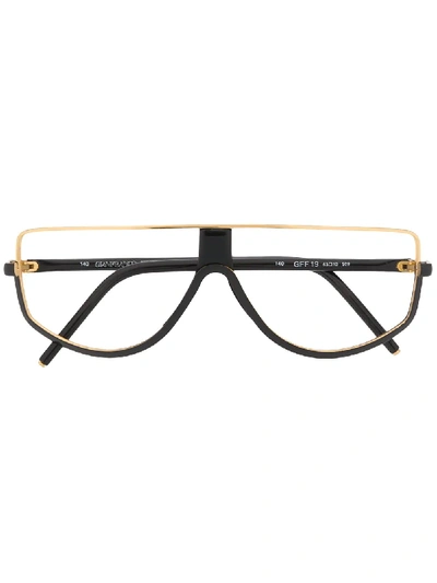Pre-owned Gianfranco Ferre 1990s Half-moon Glasses In Black