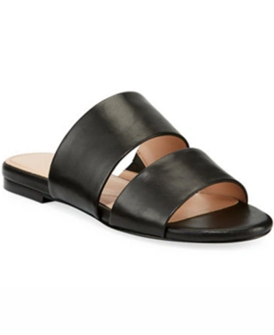 Shop Charles David Siamese Banded Slide Sandals Women's Shoes In Black Leather