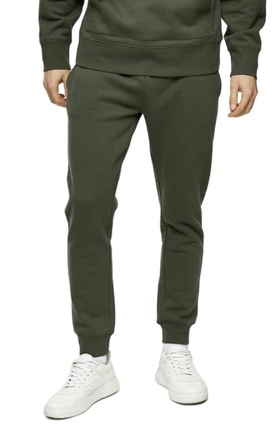 Shop Topman Dry Handle Skinny Fit Jogger Pants In Olive
