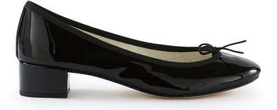 Shop Repetto Camille Ballet Flats With Leather Sole In Noir_black