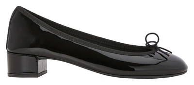Shop Repetto Camille Ballet Flats With Rubber Sole In Noir