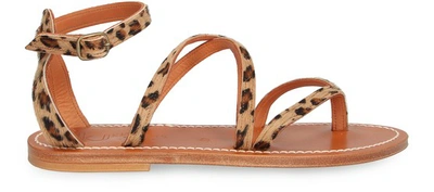 Shop Kjacques Epicure Sandals In Horsy Leopard
