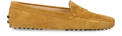 Shop Tod's Gommini Loafers In Miele Scuro