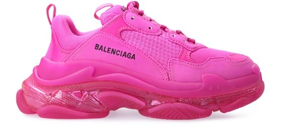 Shop Balenciaga Triple S Clear Sole Trainers In Pink