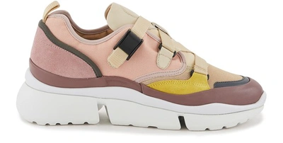 Shop Chloé Sonnie Sneakers In Pink Lavender