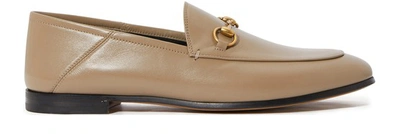 Shop Gucci Brixton Loafers In Mud