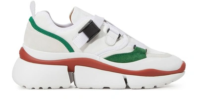 Shop Chloé Sonnie Sneakers In Jungle Green