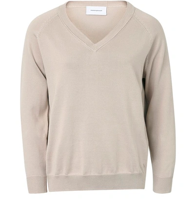 Shop Alexandra Golovanoff Catherine V-neck Jumper In Beige