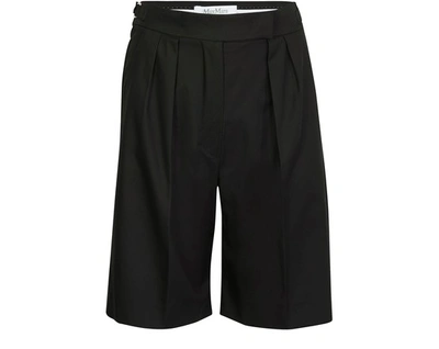 Shop Max Mara Safari Shorts In Black