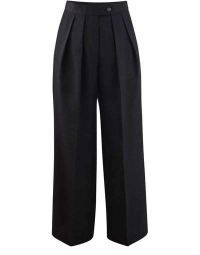 Shop Acne Studios Pristine High-waisted Trousers In Black